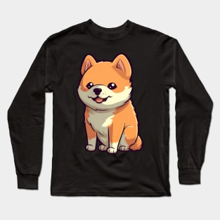 Cute Shiba Inu Dog - Anime Shirt Long Sleeve T-Shirt